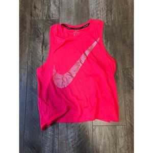 Nike hot pink muscle tee